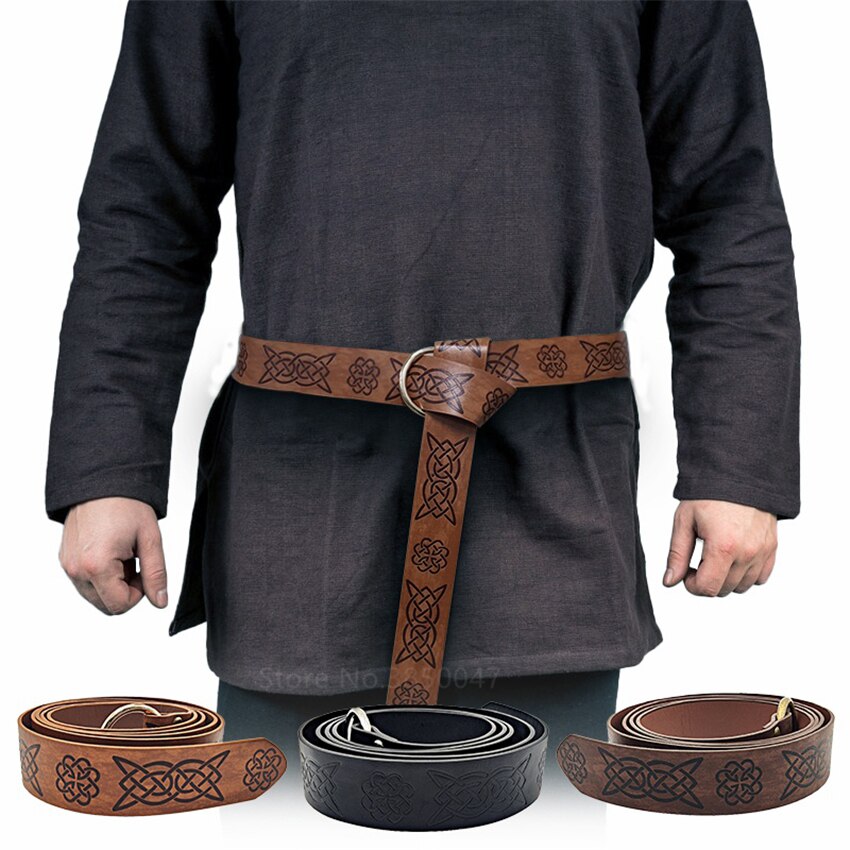 Medieval Warriors Waist Ring Retro Celtic Knight Embossed Stage Tools Belt