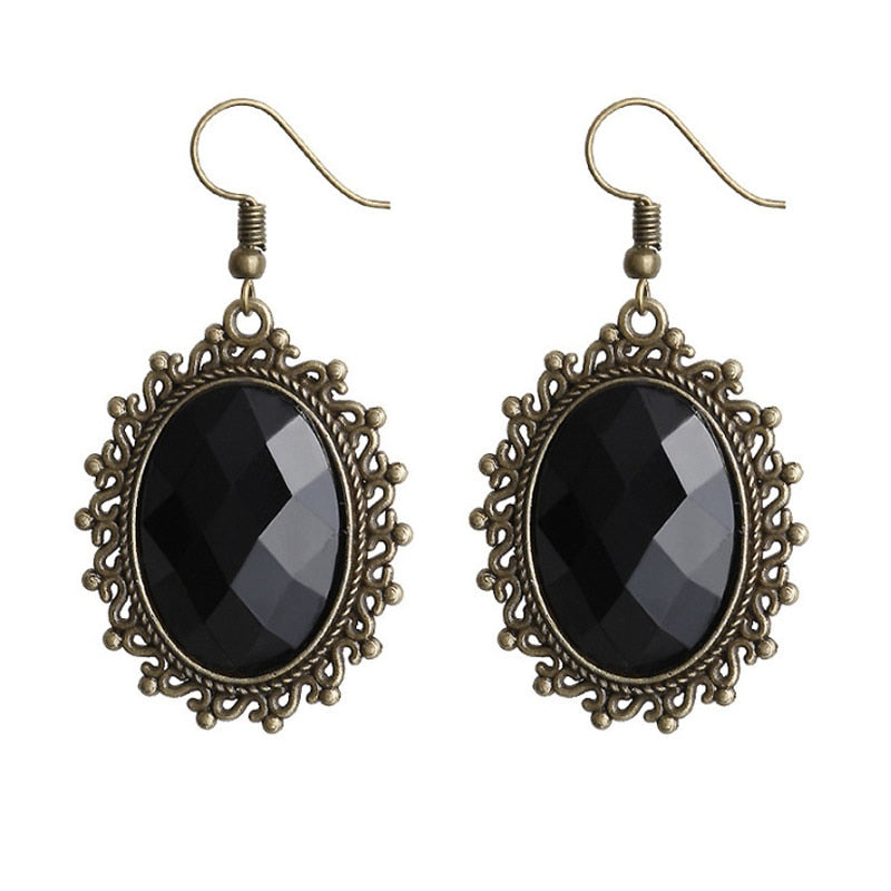 Black Lace Gothic Vintage Sexy Fashion Velvet Chain Necklace Earrings Hand Lace