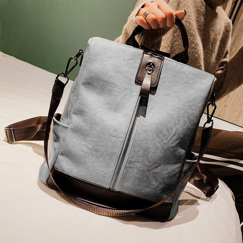 Fashion Women Leather Backpack Multifunction BackpackBookbag Anti Theft Travel Bag