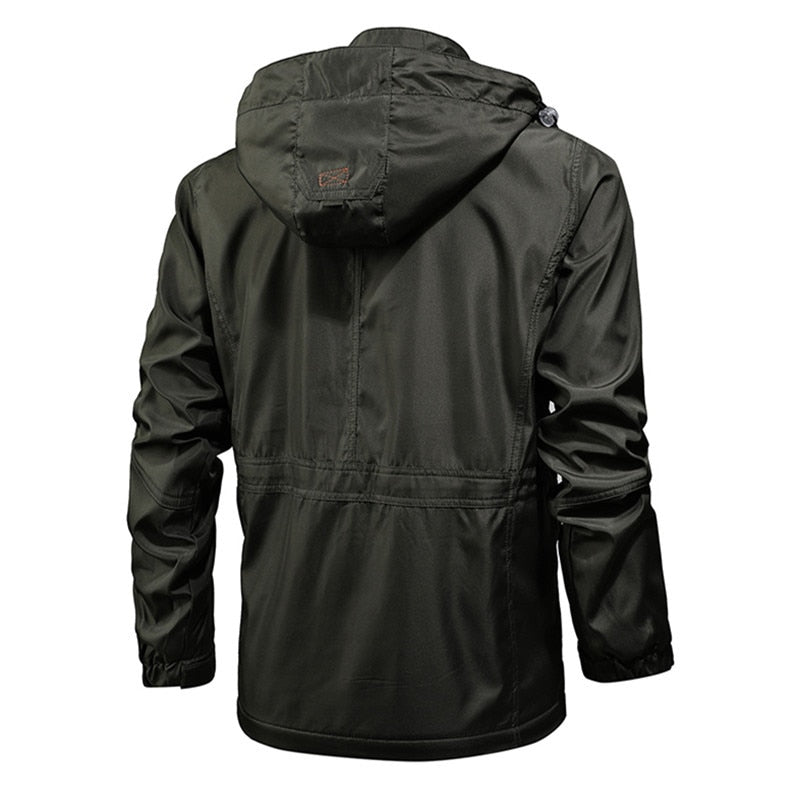 Men Tactical Jacket Breathable Military Style Army Coat Hooded Windbreaker Waterproof Bomber Jacket