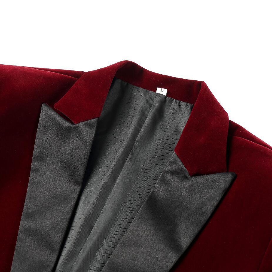 MEN'S Burgundy TUXEDO SMOKING JACKET