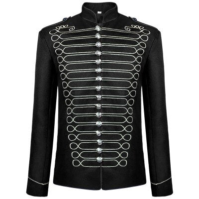Medieval Men Custome Cosplay Embroidery King Prince Renaissance Long sleeve Jacket