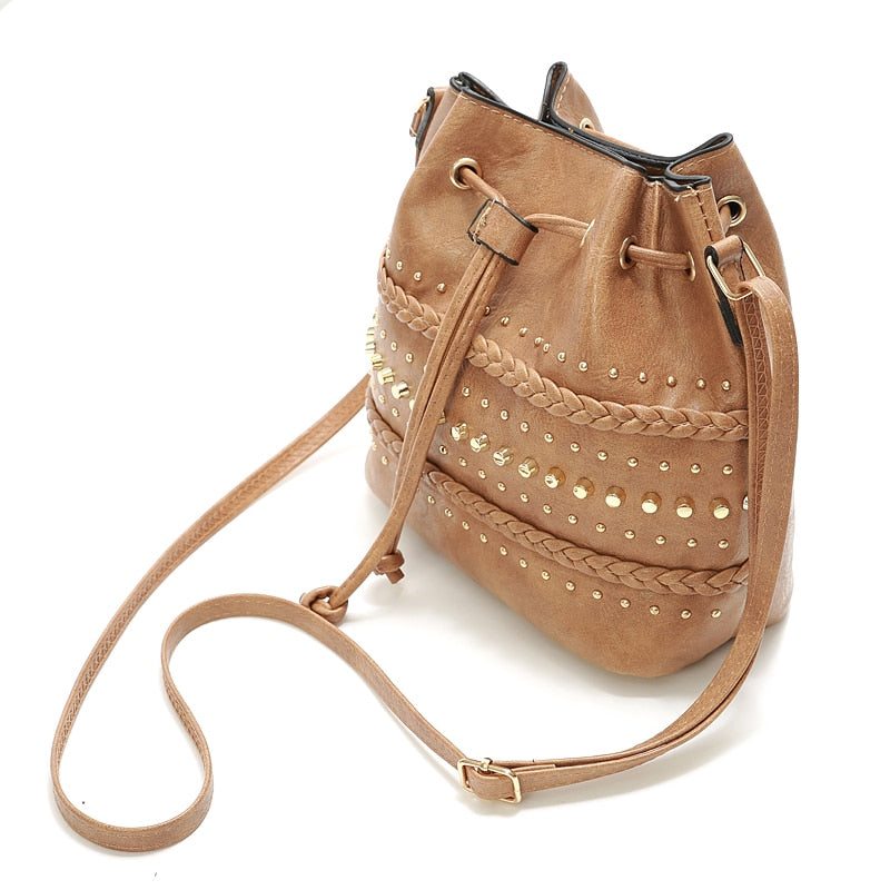 Handbags Large Capacity String Bucket Shoulder Bags for Women