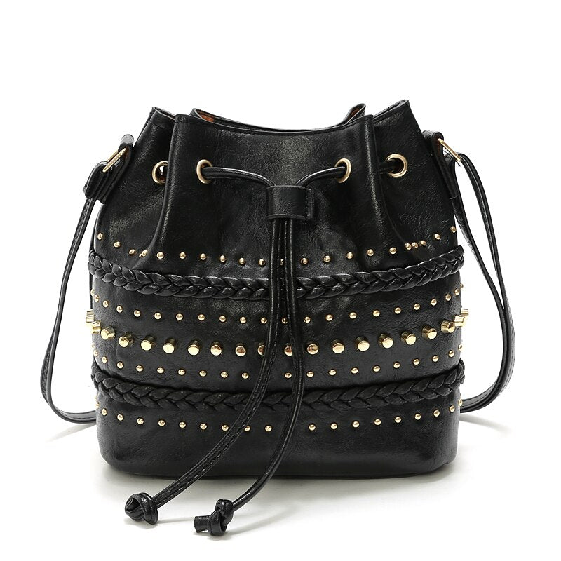Handbags Large Capacity String Bucket Shoulder Bags for Women