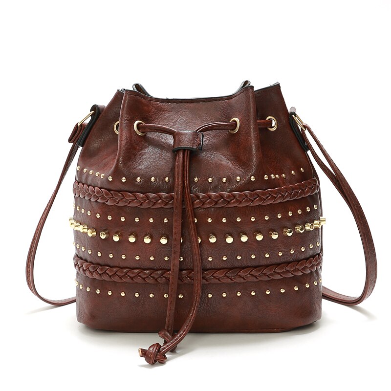 Handbags Large Capacity String Bucket Shoulder Bags for Women