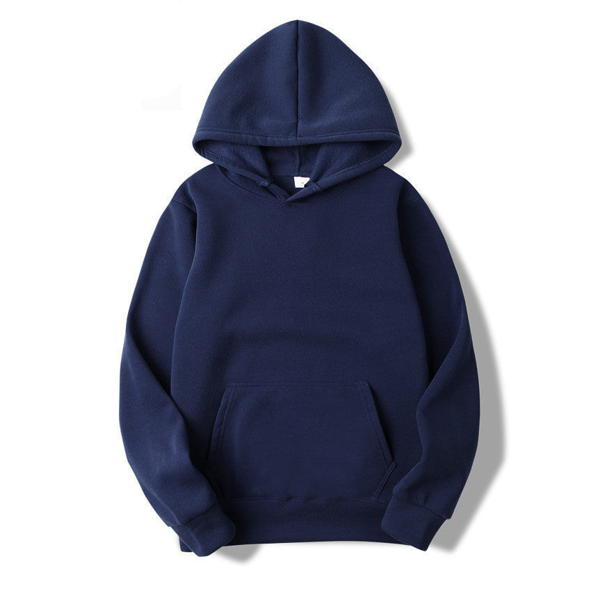 Autumn Winter New Hooded Hoodies Solid Basic Sweatshirts Pullovers