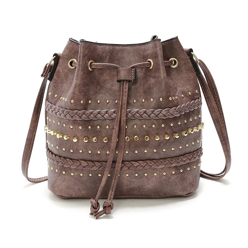 Handbags Large Capacity String Bucket Shoulder Bags for Women