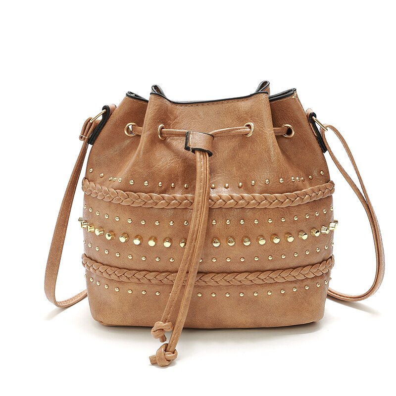 Handbags Large Capacity String Bucket Shoulder Bags for Women