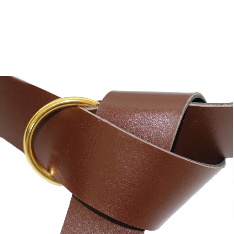 Viking Knight Medieval Renaissance Waist Ring Belt Costume  Pirate Cosplay Larp Leather Loop Buckle