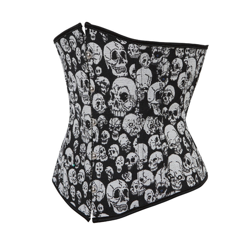 costumes underbust corset shaper bustier top waist cincher body belt satin laceup boned