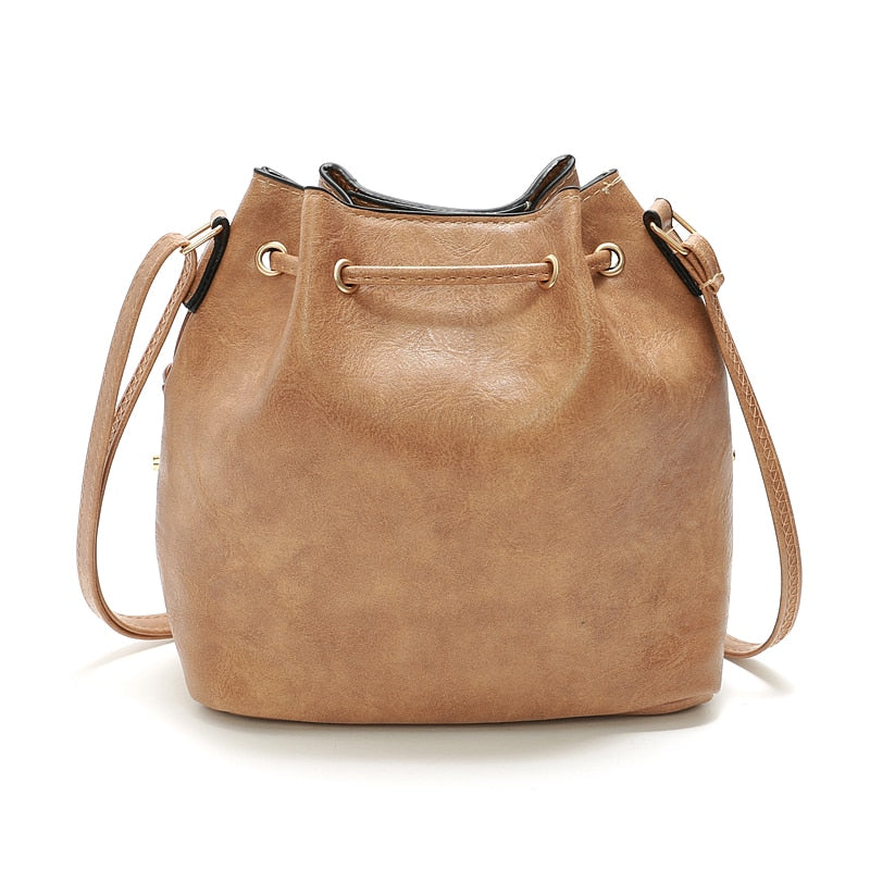 Handbags Large Capacity String Bucket Shoulder Bags for Women