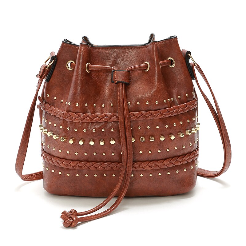 Handbags Large Capacity String Bucket Shoulder Bags for Women