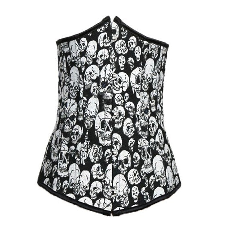 costumes underbust corset shaper bustier top waist cincher body belt satin laceup boned