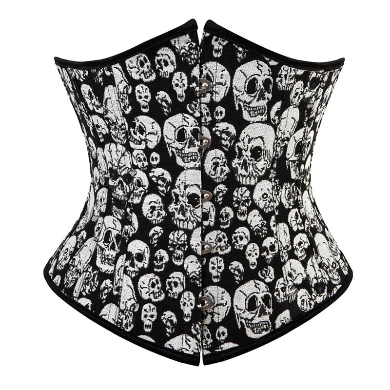 costumes underbust corset shaper bustier top waist cincher body belt satin laceup boned