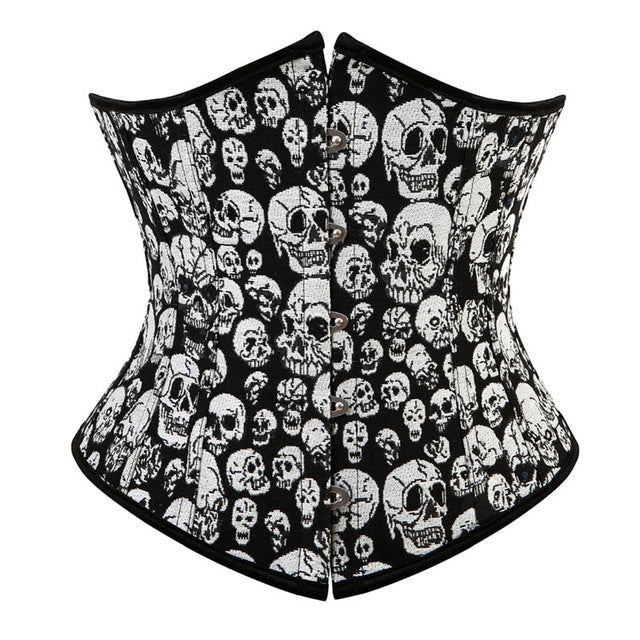 costumes underbust corset shaper bustier top waist cincher body belt satin laceup boned