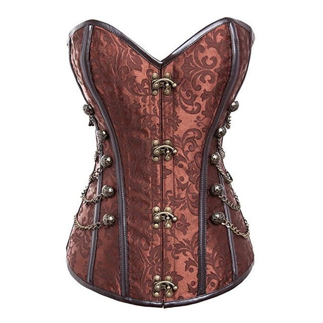 Corsets Gothic Locking Closure Steam Punk Style Waist Shapewear Overbust Fashion Corset Top Plus Size