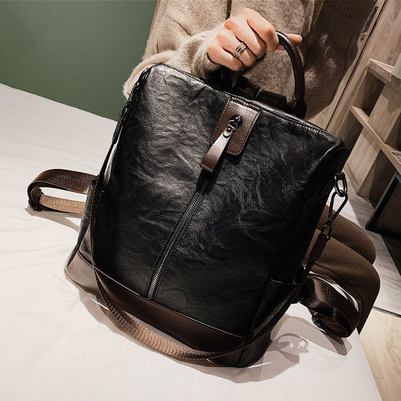 Fashion Women Leather Backpack Multifunction BackpackBookbag Anti Theft Travel Bag
