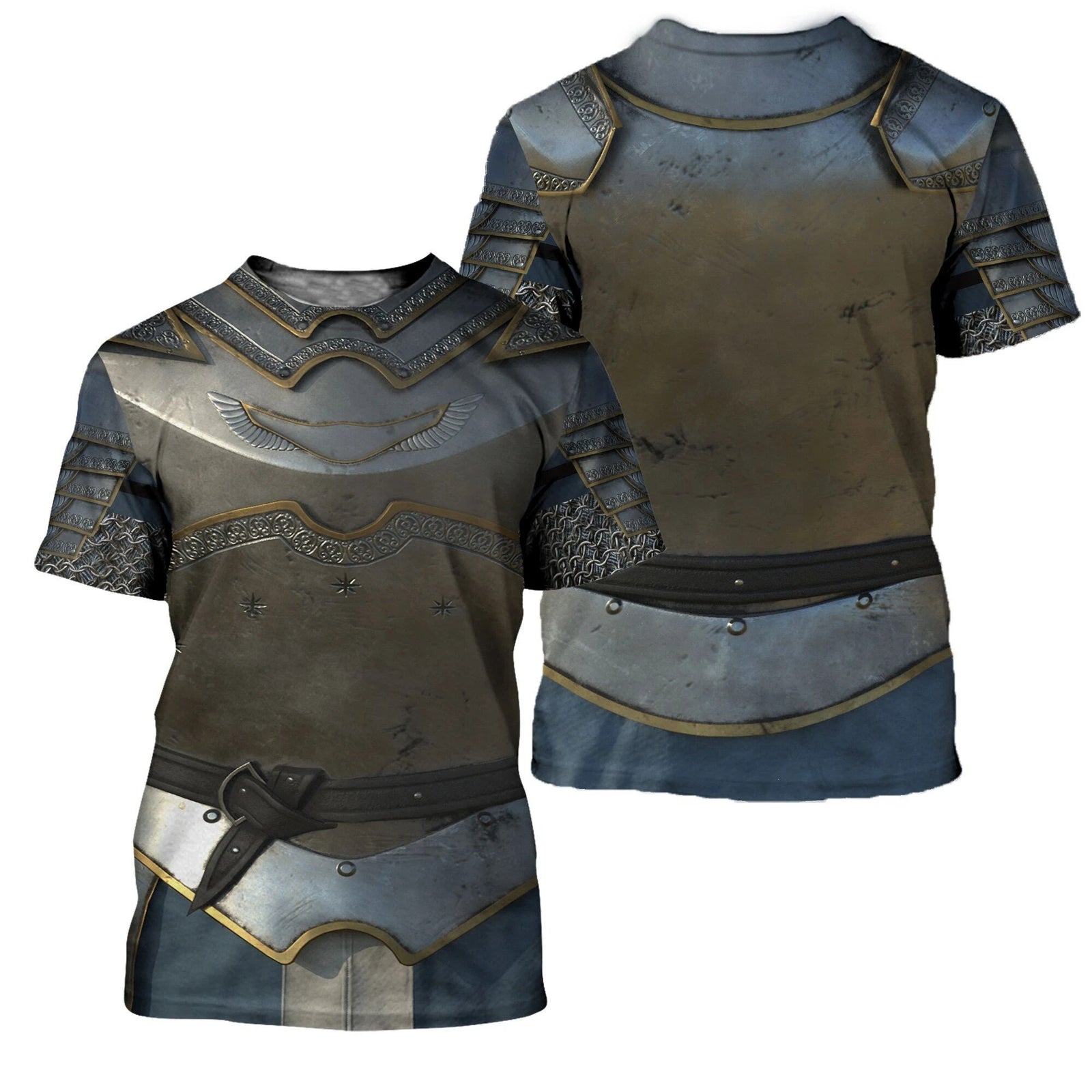 3D Printed Chainmail Knight Armor Men t shirt Knights Templar Fashion Short sleeve shirt summer hip hop Unisex tshirt