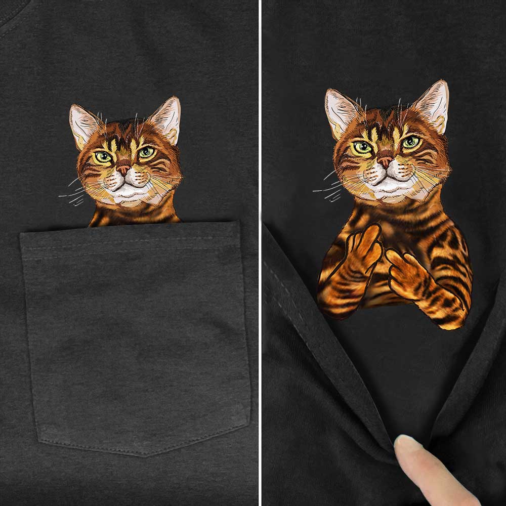 Funny T-Shirt Fashion summer pocket dog printed t-shirt Men Women