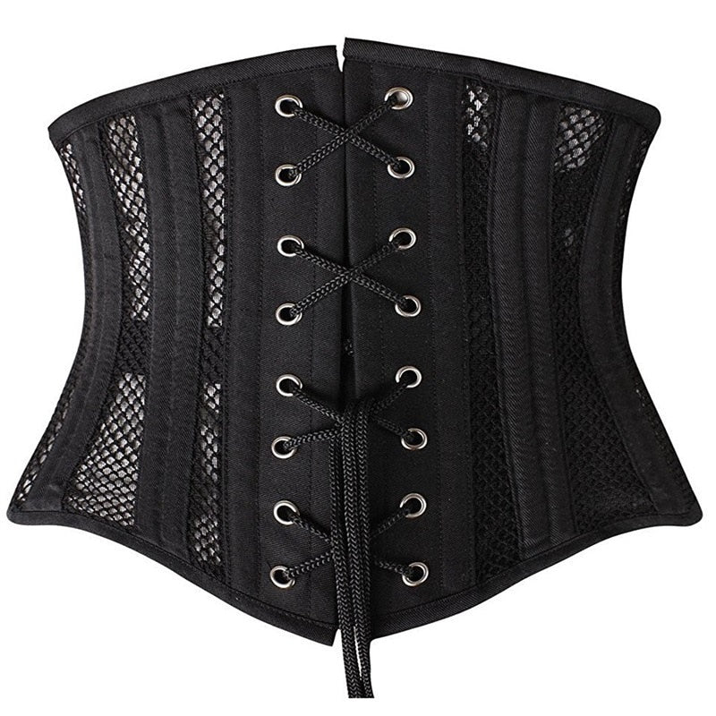 Summer Women Underbust Corset Gothic Steampunk Bustiers Waist Trainer