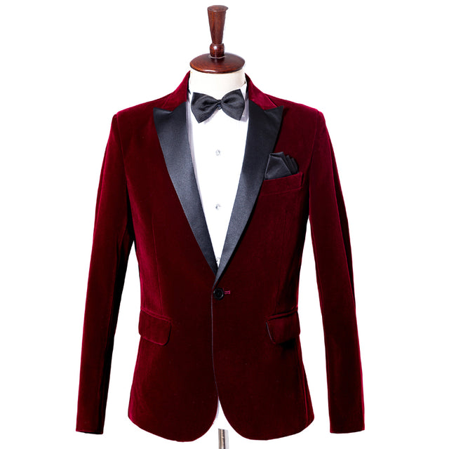 Men's Purple Tuxedo Smoking Jacket