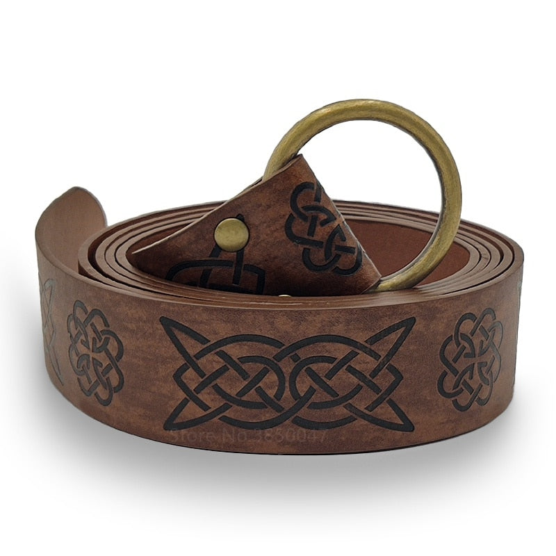 Medieval Warriors Waist Ring Retro Celtic Knight Embossed Stage Tools Belt
