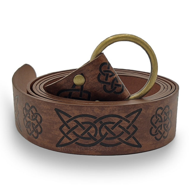 Medieval Warriors Waist Ring Retro Celtic Knight Embossed Stage Tools Belt