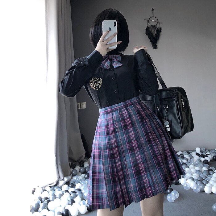 Women Pleated Skirts Mini Plaid Skirt Summer