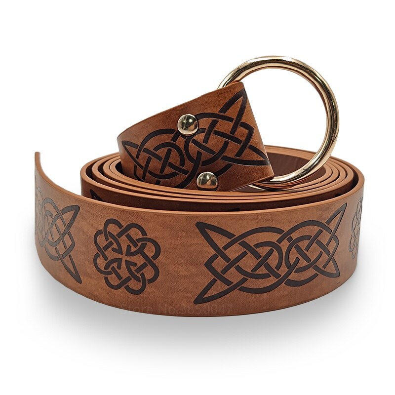 Medieval Warriors Waist Ring Retro Celtic Knight Embossed Stage Tools Belt
