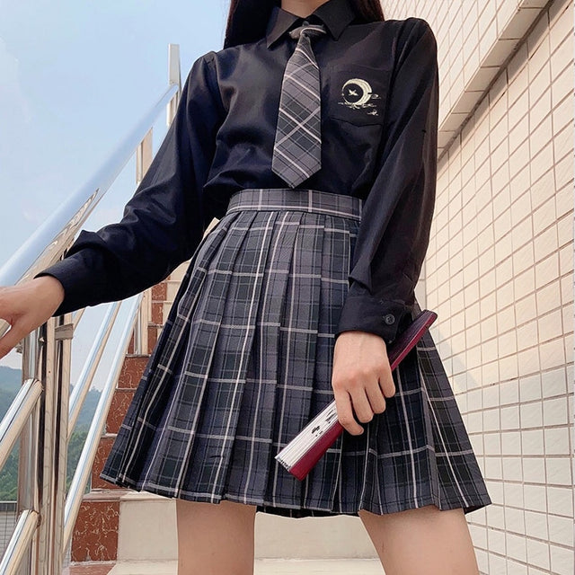 Women Pleated Skirts Mini Plaid Skirt Summer