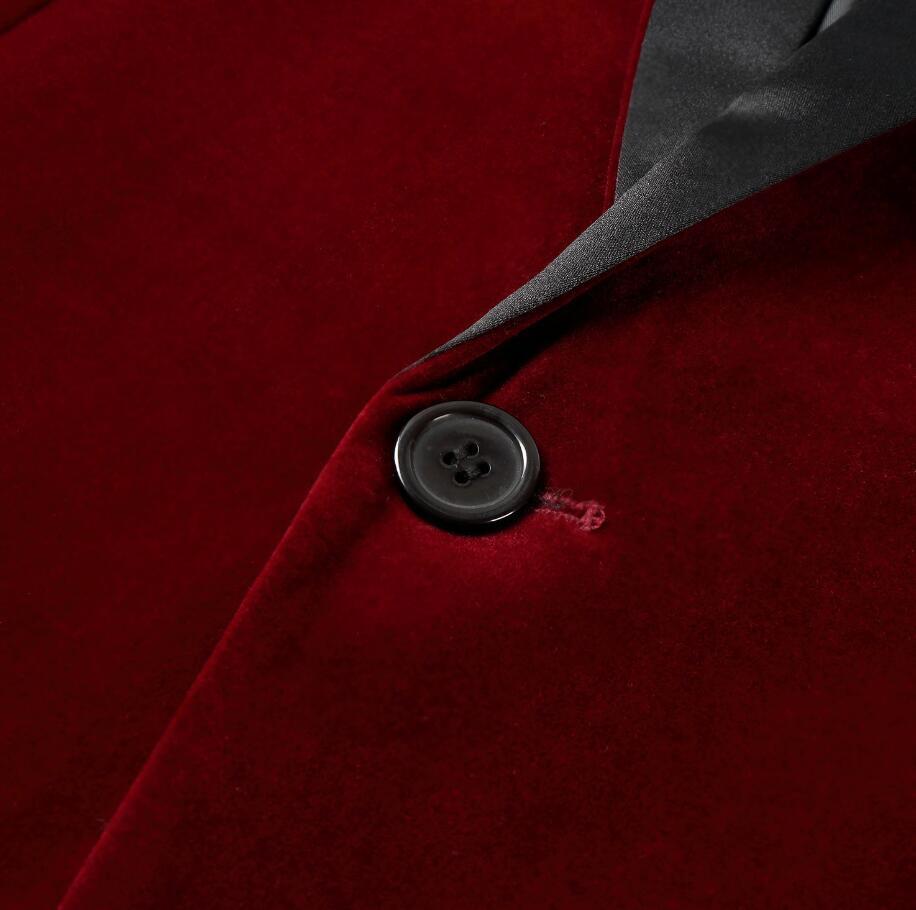 MEN'S Burgundy TUXEDO SMOKING JACKET