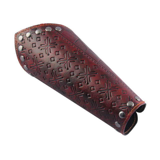 PU Leather Lace Up Gauntlet Wide Bracer Arm Cosplay Medieval Knight Bracers