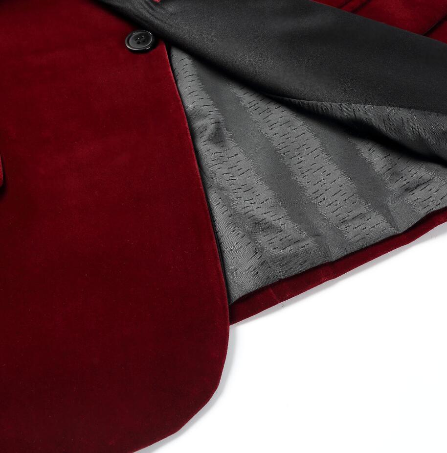 MEN'S Burgundy TUXEDO SMOKING JACKET