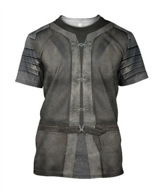 3D Printed Chainmail Knight Armor Men t shirt Knights Templar Fashion Short sleeve shirt summer hip hop Unisex tshirt