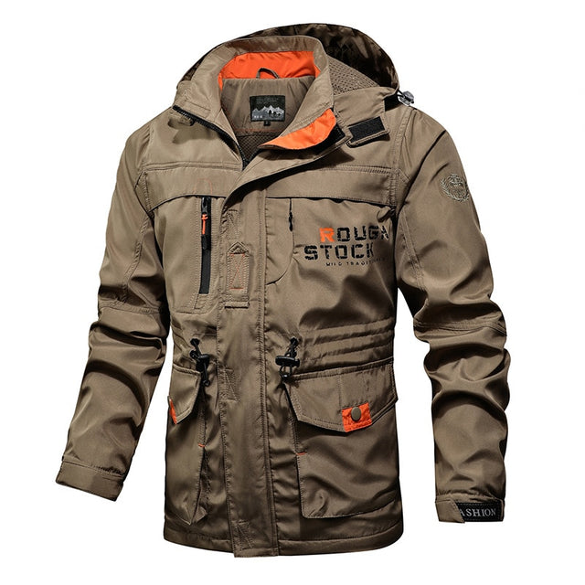 Men Tactical Jacket Breathable Military Style Army Coat Hooded Windbreaker Waterproof Bomber Jacket