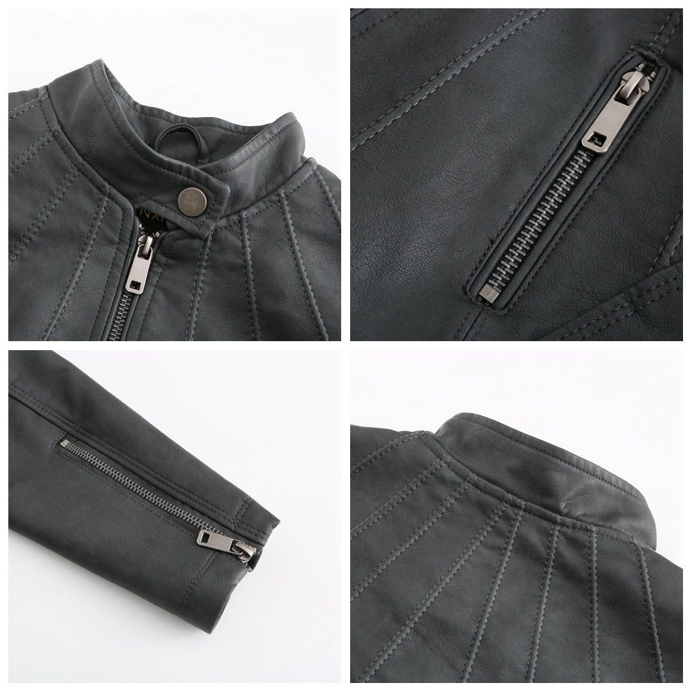 Leather Jackets for Women Spring Female Coat Moto Biker Zipper Jacket Chaqueta Cuero Mujer