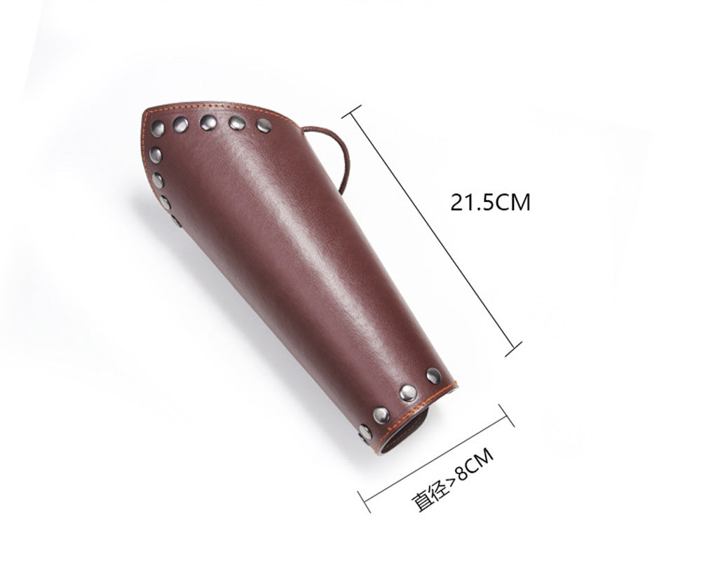2 Piece Punk Rock Gothic Leather Wrist Bracer Guards Arm Protector Wristband