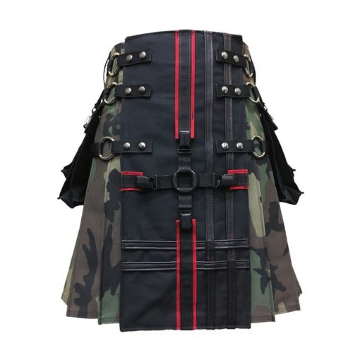 Gothic Camouflage Utility Kilt front panel Interchangeable  & Cargo Pocket