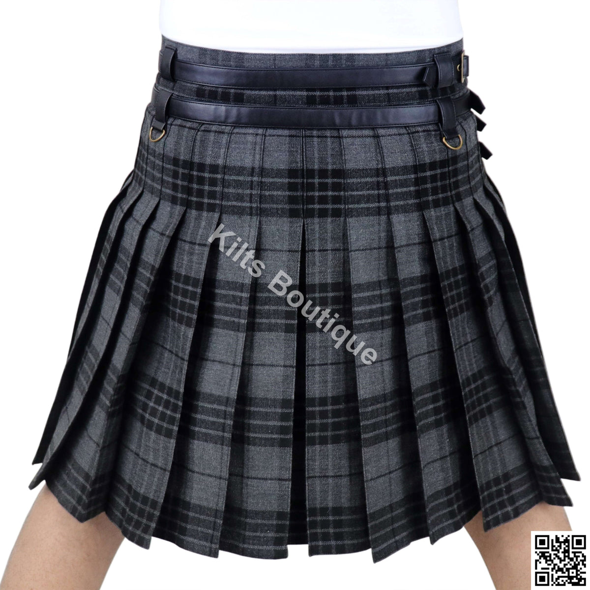 Scottish Men 16oz Adjustable Utility Kilt With Front Detachable Pocket
