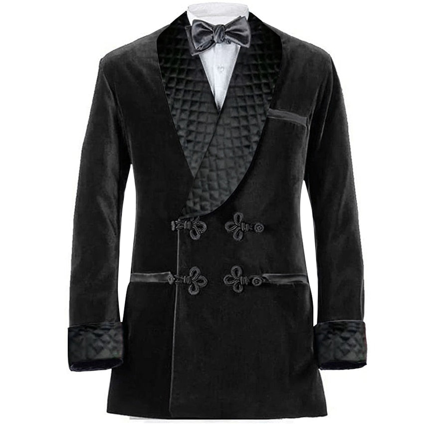 Men's Velvet Smoking Dinner Coat