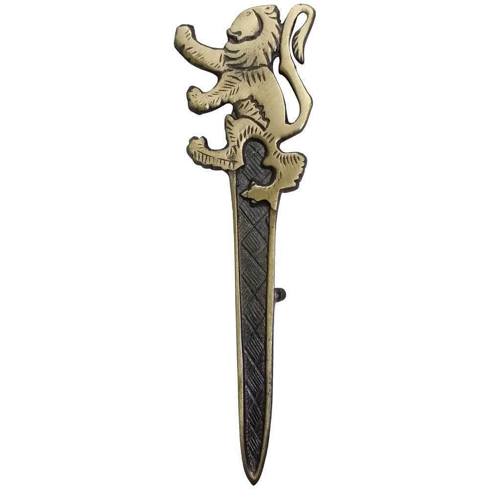 Scottish Highland Kilt Pin Brass Antique Finish. 