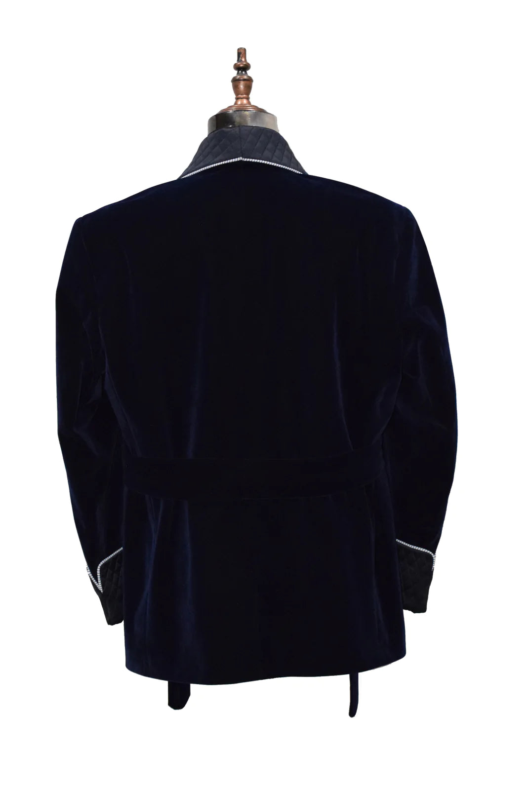 Mens Black Smoking Jackets Luxury Stylish Blue Quilted Blazer