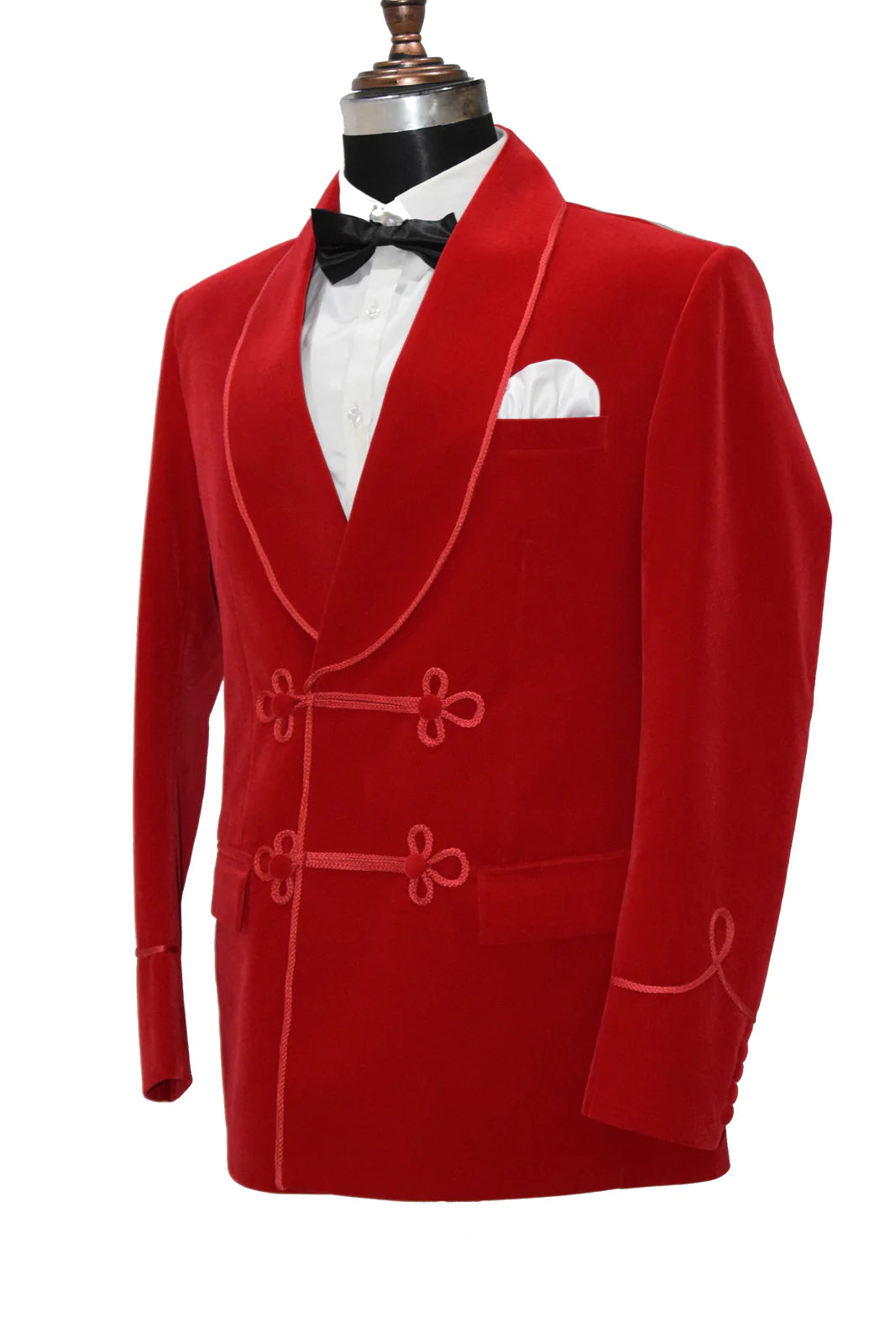 Mens Red Designer Smoking Jackets