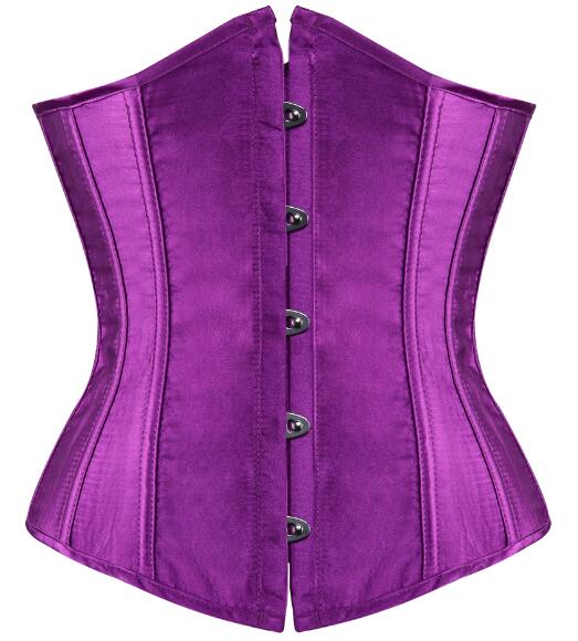 Women's Lace up Boned Brocade Waist Training Underbust Corsets