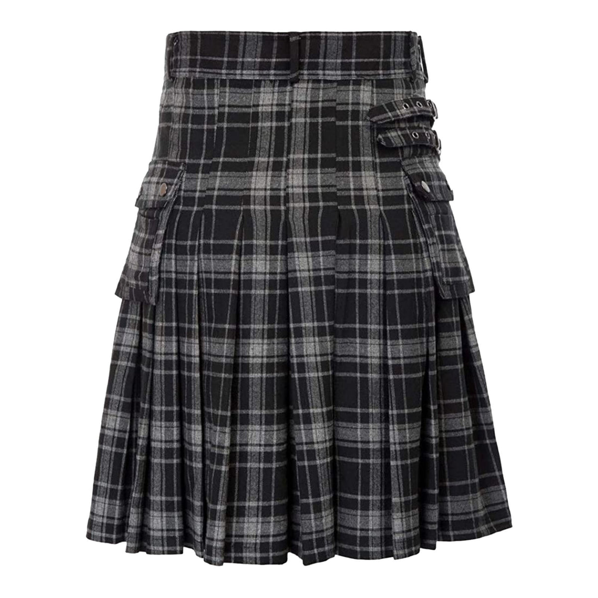 Men Fashion Pleated Scottish Tartan Kilt Pocket s