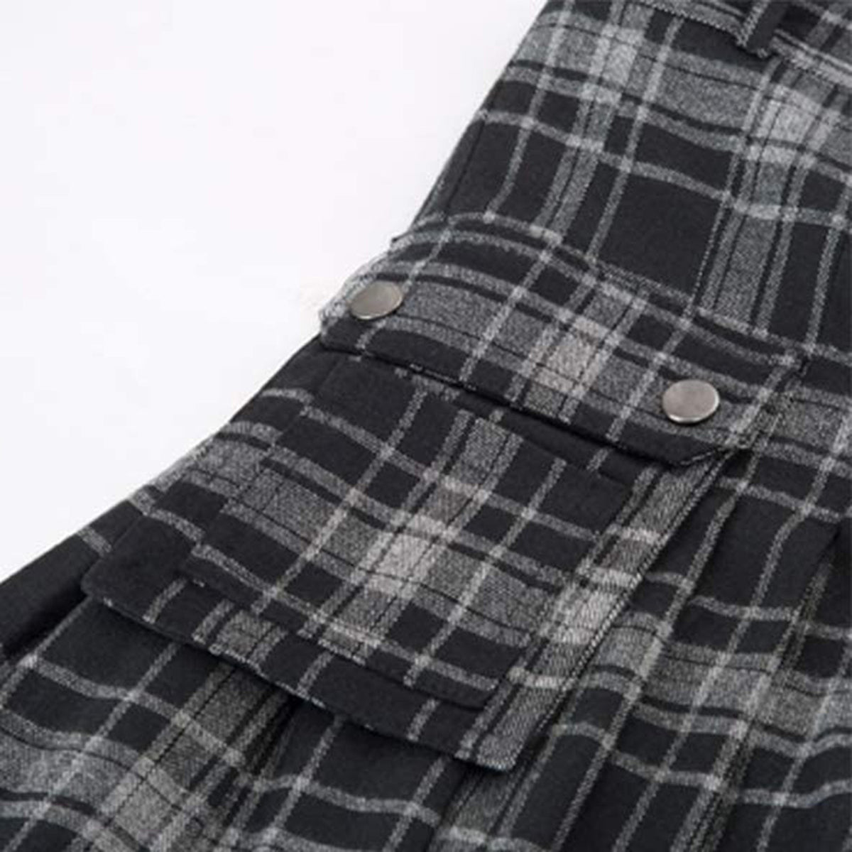 Men Fashion Pleated Scottish Tartan Kilt Pocket s