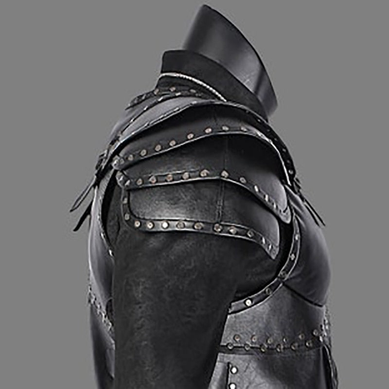 Medieval Viking Pirate Shoulder Armor Gladiator Knight Warrior Pauldrons Gothic Steampunk PU Leather Armour