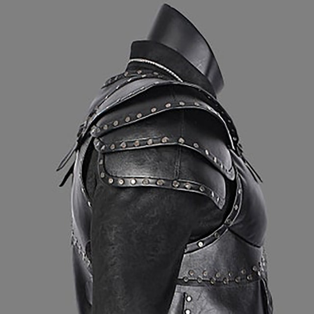 Medieval Viking Pirate Shoulder Armor Gladiator Knight Warrior Pauldrons Gothic Steampunk PU Leather Armour