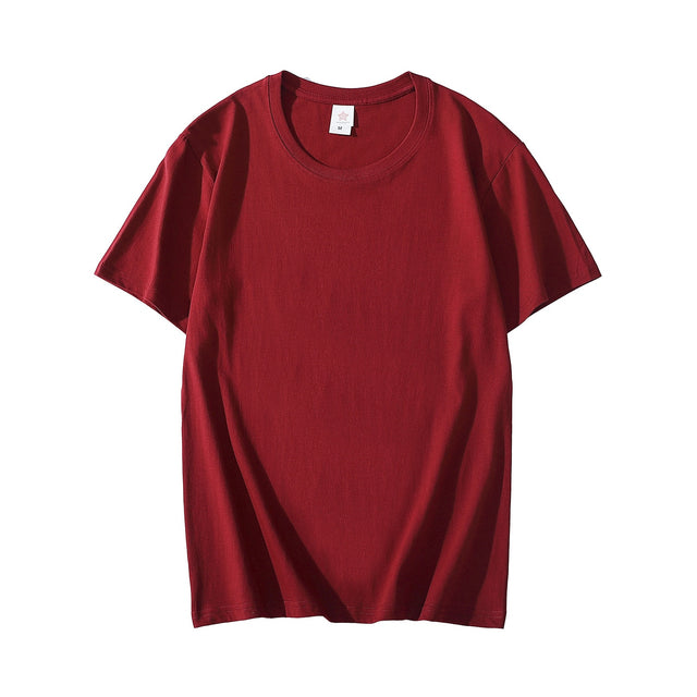 Cotton Men T-shirt Short-sleeve Man T shirt Short Sleeve Pure Color