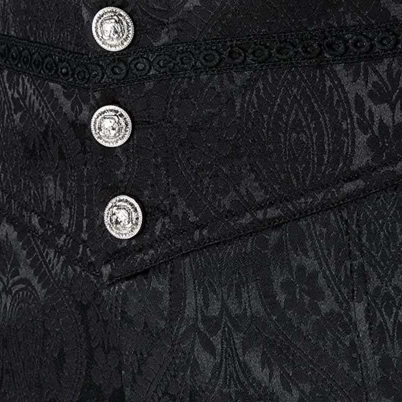 Unisex Gothic  Trousers Steampunk Dark Jacquard Victorian Trousers